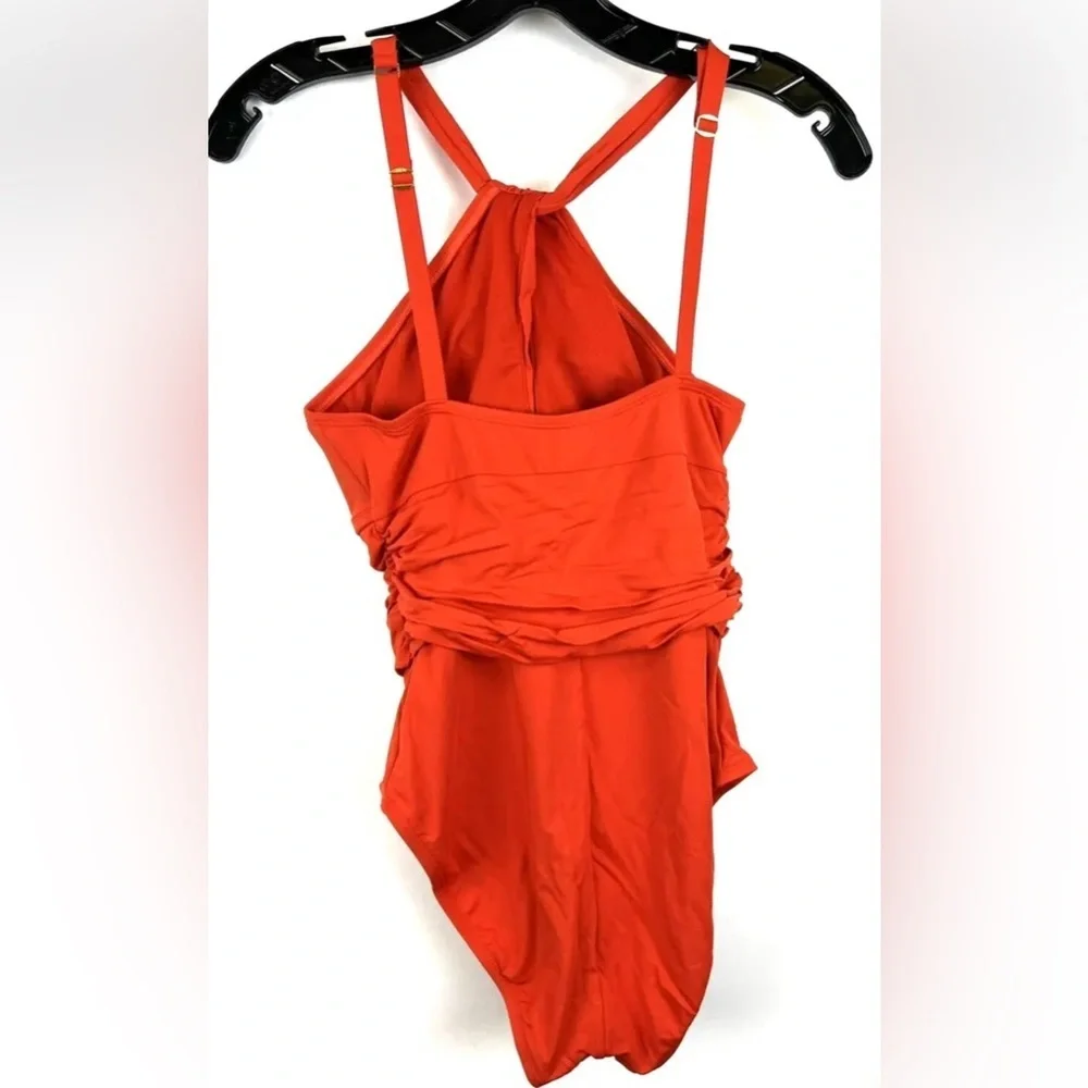 Bleu Rod Beattie Womens Goddess Keyhole High Neck Swimsuit Desert Sun Size 8